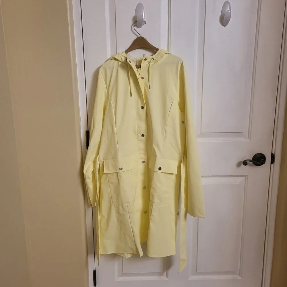 RAINS - Curve W Jacket Color (yellow) Size: Medium NWT - Picture 8 of 12
